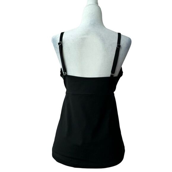 Jag Black Tankini White Trim Adjustable Straps Swim SZ 38D / 38DD - Picture 2 of 11